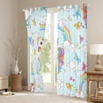 thumbnail image 3 of YST Unicorn Curtains&nbsp;&&nbsp;Drapes for Girls Kids,Teal Pink Butterfly Rainbow Blackout&nbsp;Curtains,Cute Love Heart Unicorn Window&nbsp;Curtains,Cloud Star Starry Sky Window&nbsp;Treatments, 3 of 6