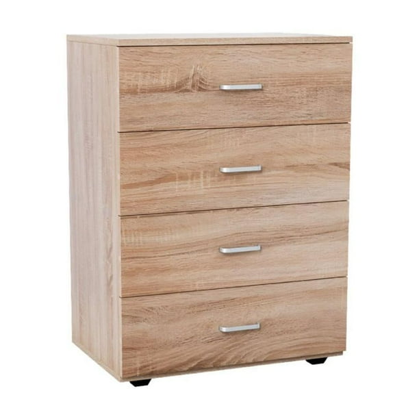 Cómoda Cajonera Top Living Minimalista Estilo Madera Roble