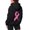 Black, variant on NinXxx Women's Cancer Prevention Zipper Long Sleeve Pocket Drawstring Hoodie Khaki M