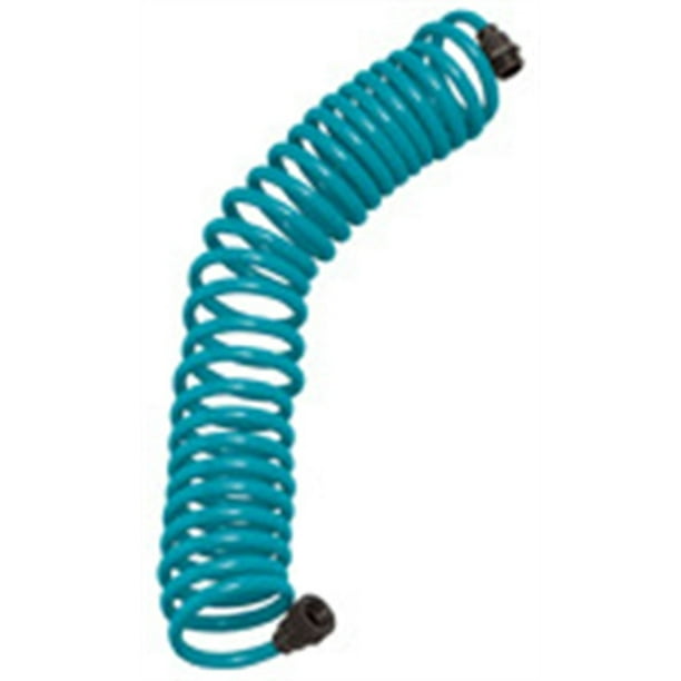 Orbit 25 Foot Teal Coil Garden Hose With Abs Threads And 8 Spray Pattern Nozzle Com Orbit 25 Foot Teal Coil Garden Hose, Orbit Garden Hose