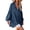 Dark Blue, variant on sicmoss Women's Blue Cotton Oversized Distressed Denim Button Down Jean Dress Flowy Mini with Pockets