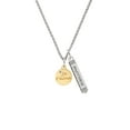 thumbnail image 2 of Delight Jewelry Goldtone Je T'aime Disc Silvertone Mother Daughter Bar Charm Necklace, 23", 2 of 4