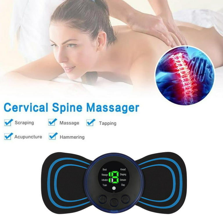 Mini Electric Neck Back Massager Relief Pain EMS Cervical Massage Patch USA