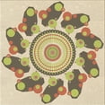 thumbnail image 1 of Ahgly Company Machine Washable Indoor Square Transitional Dark Gold Brown Area Rugs, 4' Square, 1 of 7