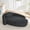 Black, variant on Noble House Thelma 67" Modern Oval Single Lazy Sofa Chair, Space-Saving Bouclé Backrest Lounge Chair, Dark Gray