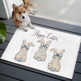 thumbnail image 3 of Entryway Rug 2'x3', Happy Easter Rabbits Small Rug for Kitchen Bathroom Door Mat Indoor Entrance, Spring Bunny Flowers Love Watercolor Non-Slip Area Rugs Floor Mats Carpet Front Door Rugs, 3 of 8