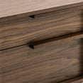 thumbnail image 3 of Benjara Cid Jess 25" NightStand-2 Drawers-Walnut Veneer-Wood Grain Details, 3 of 5