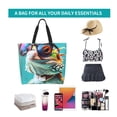 thumbnail image 6 of Pofeuu Stylish Sunglasses Iguana Print Reusable Grocery Bags - Washable, Foldable, Packable Tote, Large Handles, Heavy Duty, Zippered Top Pouch, 6 of 8