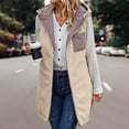thumbnail image 7 of Womens Winter Quilted Jacket Usmixi Weekly Deals Double Side Wear Coat for Women Lightweight Warm Plush Lined Puffer Jacket Casual Pocket Solid Sleeveless Outwear Vest 2023 Coats Clearance, 7 of 7
