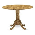 thumbnail image 6 of FurniFact Round Kitchen Table, Drop Leaves, Natural Wood Texture, Pedestal Base, 6 of 8