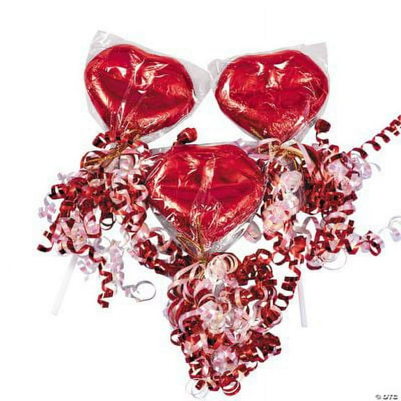 Chocolate Flavored Lips Sucker, 12 Individually Wrapped Pops, Valentine's Day Candy, Wedding and Event Favors