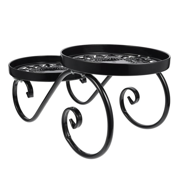 ADDHAT 1Ud Decorative Storage Holder Negro Para Plantas Y Macetas Con Protección De