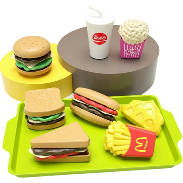 Margot maison de jeu pour enfants jouets Simulation détachable Hamburger  pain frites nourriture occidentale Puzzle ensemble 