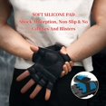 thumbnail image 2 of Manoplas deportivas acolchadas de cuero con muñequera - antideslizantes y ventiladas - para levantamiento de pesas, dominadas, entrenamiento, patinaje sobre ruedas, mujeres y hombres L TUNC Sencillez, 2 of 5