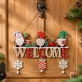 thumbnail image 5 of Kmonabie Christmas Gnome Wooden Door Hanger, Santa Claus Welcome Sign with Jute Rope for Hanging, Front Door Winter Holiday Wall Decor for Home Entryway, 5 of 5