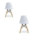 thumbnail image 1 of Heavenly Collection White Kid Chair - Wooden Legs SET OF 2, 1 of 6