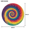thumbnail image 6 of Colorful Rainbow Tie Dye Spiral Pattern Round Tablecloth 60"x60",Wrinkle Wipeable Table Cloth for Kitchen Dining Room Picnic Patio Party, 6 of 6