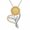 A, variant on Midir&Etain Lily of the Valley Necklace, Two-Tone Heart Pendant, "Happiness Returns" Engraved Lucky Amulet Gift for Her