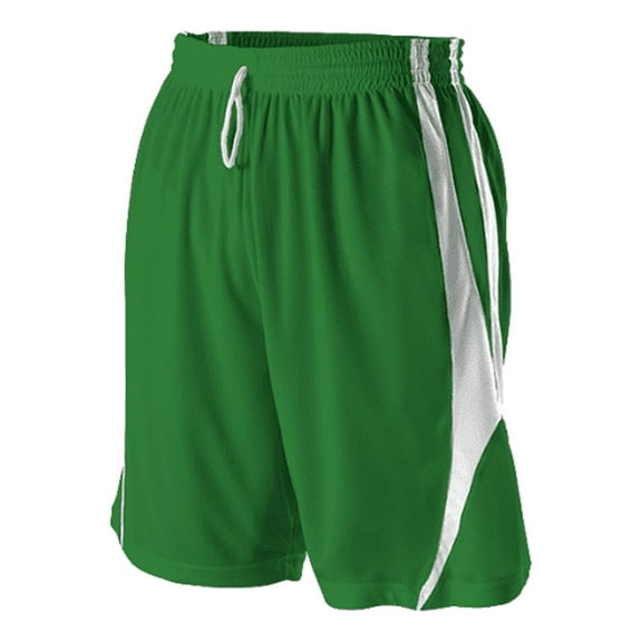 Alleson Athletic Youth UniSex Reversible Basketball Shorts KELLY GREEN/WHITE XL