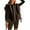 Brown, variant on Women's Fuzzy Fleece Vest Oversized Sleeveless Sherpa Jacket Warm Button Down Gilet Outerwear with Pockets
