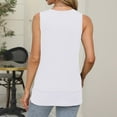 thumbnail image 6 of Daznico Tank Tops for Women,Women Summer Vest Round Neck Sleeveless T Shirt Split Loose Top,Size M, 6 of 8