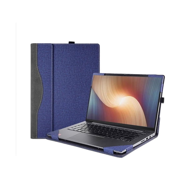 Laptop Cover Case for 15.6 inch Lenovo Ideapad 5 15ABA7 15IAU7 & for Ideapad 5 15ARE05 15ALC05 15ITL05 15IIL05, Detachable PU Leather Protective Shell Laptop Sleeve Accessory with Pencil Holder