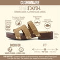 thumbnail image 2 of Cushionaire Tokyo 100% Genuine Leather Suede Platform Sandals for Women Adjustable Strap Heeled Slide with Memory Foam Comfort, 2 of 19