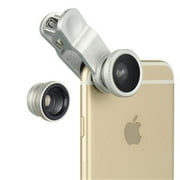 DreamWireless LENS3IN1-SL Universal Clip On 3 In 1 Fisheye Wide Angle Macro Camera Lenssmart Phones - Silver
