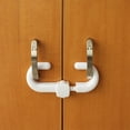 thumbnail image 2 of Under 10 Fixing Clip A Lock Child Proof Sliding Locks Suitable for Knobs & DShaped Cabinet Door Handles White, 2 of 9