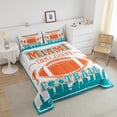 thumbnail image 4 of Erosebridal Sport Football Bedding Sets Full with Comforter,Ball Game Duvet Insert,Rugby Room Decorative(Miami),Reversible,3pcs, 4 of 8