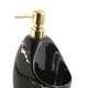 thumbnail image 5 of Dispensador de jabón con soporte para esponja, dispensador de botellas, organizador recargable 2 en 1 negro, 5 of 9