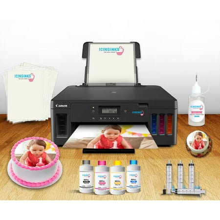 Icinginks Bakery Pro Package Edible Wireless Printer System with Edible Inks and Frosting Sheets