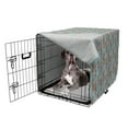 thumbnail image 5 of Cartoon Dog Crate Cover, Orange Tiger Animal Zoology Leaves Ornaments Themed Layout, Easy to Use Pet Kennel Cover Small Dogs Puppies Kittens, 7 Sizes, Burnt Sienna and Pale Teal, by Ambesonne, 5 of 6
