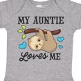 thumbnail image 4 of Inktastic My Auntie Loves Me with Sloth and Hearts Boys or Girls Baby Bodysuit, 4 of 5