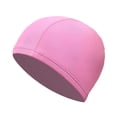 thumbnail image 3 of Gorro de natación unisex transpirable de tela suave de secado rápido para cabello largo y corto. Rosa, 3 of 8