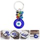 thumbnail image 2 of Llavero con colgante de diablo turco de ojos azules y cuentas azules, 2 of 8