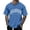 Blue, variant on Oversized T Shirt Men's Summer Crew Neck Short Sleeve T Shirt with City Print, Loose Casual, for Sports and Daily Wear