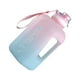 thumbnail image 1 of Greeniant Botella de agua de 2,2 l, tetera a prueba de fugas, jarra de plástico con marcador de tiempo, contenedor de almacenamiento, taza Ropa Deportiva, Zapatos Rosa degradado 1600ML, 1 of 6