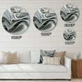 thumbnail image 5 of DESIGN ART Designart "Grey Infinite Ripples" Modern Waves Metal Round Wall Art 36x36 - Disc of 36 Inch, 5 of 5