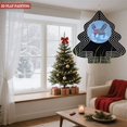 thumbnail image 4 of Whimsical Metal Hanging Christmas Tree Wind Spinner - Abstract Design with Concentric Lines Perfect for Garden Decor, 4 of 7