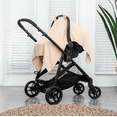 thumbnail image 2 of Comfy Cubs Baby Car Seat Cover - Soft, Breathable & Lightweight Large Car Seat Canopy, Cream, 2 of 5