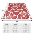 thumbnail image 5 of Bingfone Hearts Print Flannel Fleece Blanket Throw Blanket For Bed,Sofa,Couch,Travel,Camping(50"X40"), 5 of 9