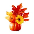 thumbnail image 2 of Centerpiece Pumpkin Maple Leaves Realistic Foam for Autumn Home Desk Tabletop Decoration, 2 of 9