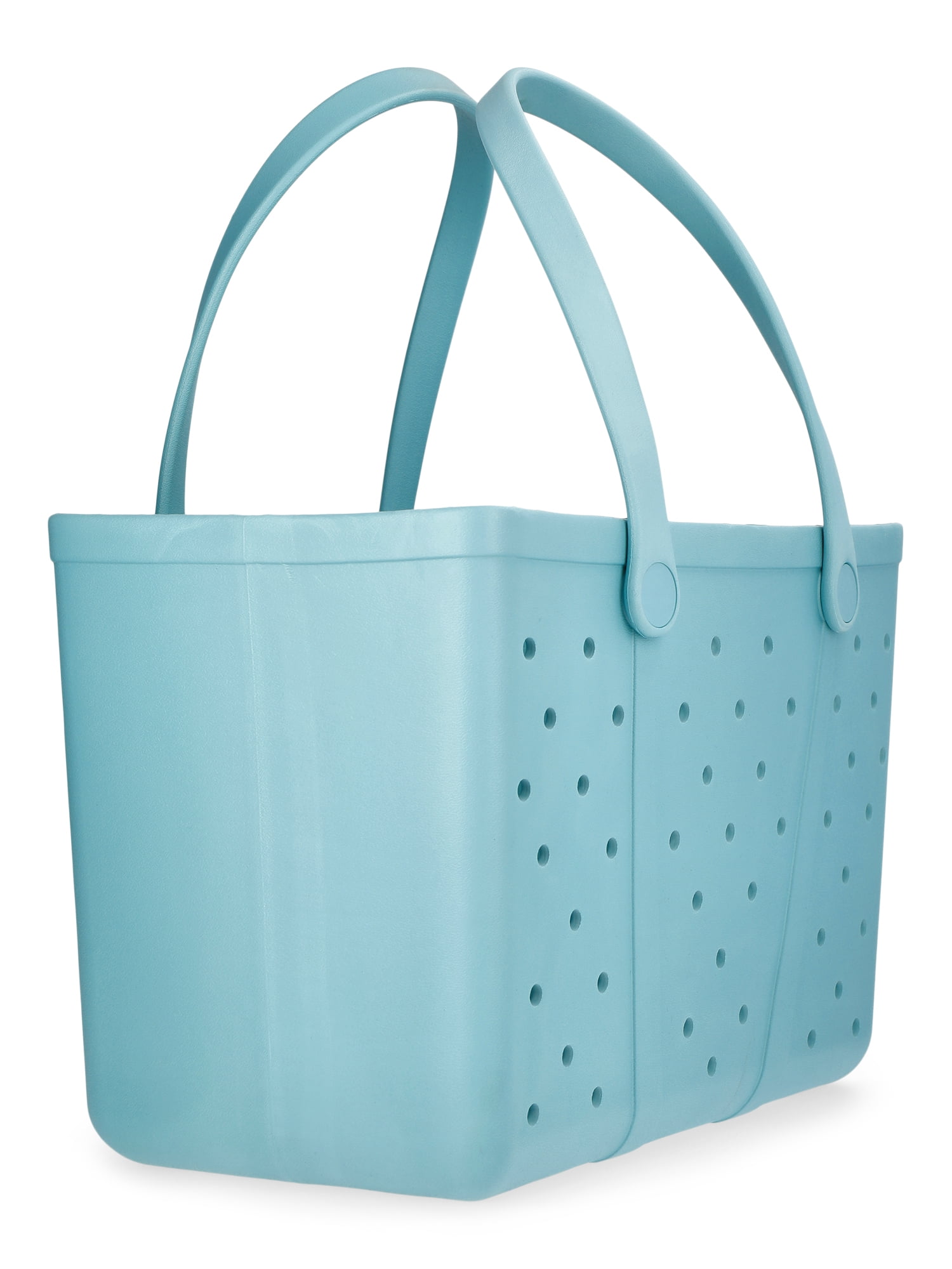 Time and Tru Women's Waterproof EVA Beach Tote Bag, Dark Teal