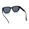 thumbnail image 6 of Polarized Fit Over Retro Rectangle Horn Rim Inset Lens Plastic Sunglasses Shiny Black - Silver Mirror, 6 of 6