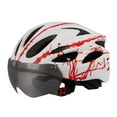 thumbnail image 1 of Soidarity Gorro de seguridad para exteriores, casco de plástico para bicicleta, protector solar de montaña Ciclismo blanco rojo, 1 of 6
