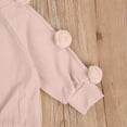 thumbnail image 5 of Douhoow Little Girls 2pcs Fall Clothes Set Knit Solid Balls Pullover A-Line Button Skirts, 5 of 8