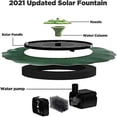 thumbnail image 4 of Solar Fountain Water Pump With Lotus Leaf, Classic Solar Powered Fountain Pump With 10 Nozzle, Free Standing Floating Solar Fountain Kit For Bird Bath, 4 of 4