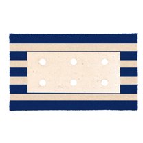 Evergreen Blue and White Stripe Sassafras Floor Mat Indoor Outdoor Rubber Tray 18"x30" Fits Sassafras Inserts 10"x22" Blue