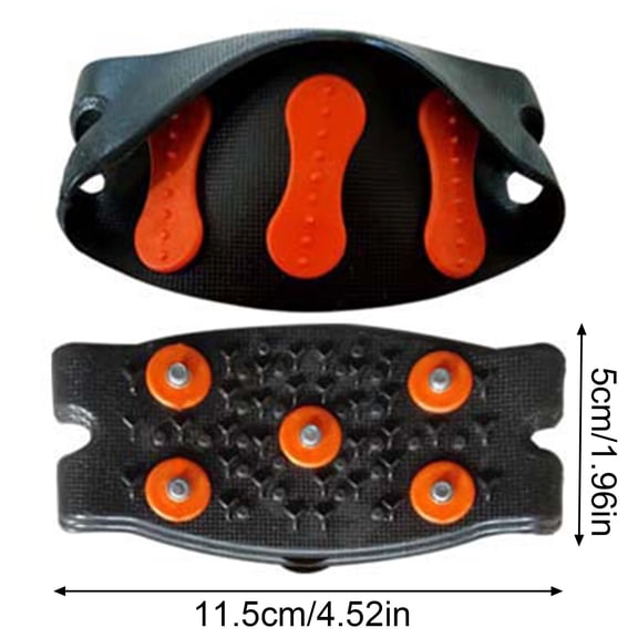 Silicone Shoe Covers with Spikes, Ice Grips for Walking & Hiking, Anti-Slip Traction Cleats Over Shoes, Winter Outdoor Safety Gear for Ice & Snow